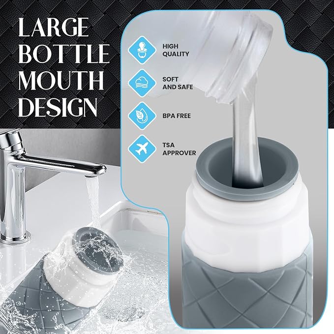 Travel Bottles for Toiletries, TSA Approved Silicone Travel Size Containers for - Image 6