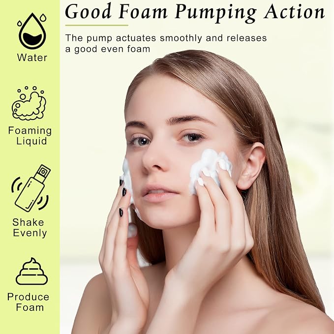70 Pcs 2 oz Plastic Foam Soap Dispensers Refillable Lash Shampoo Bottles - Image 6