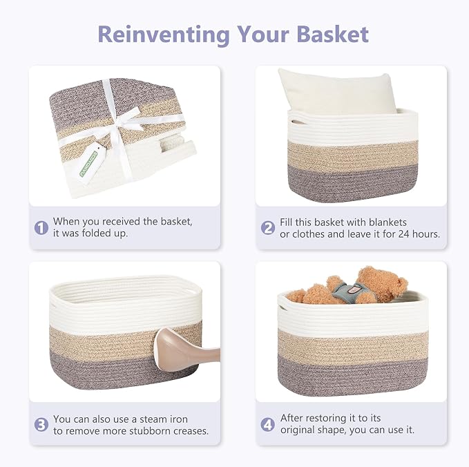 Cotton Rope Storage Basket, Woven Basket - Image 8