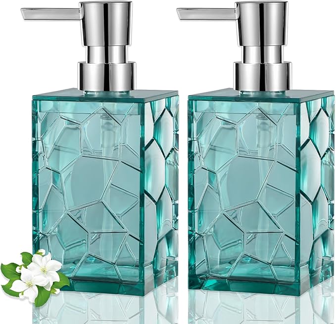 Hand Soap Dispenser, Teal 2 Pack by JiatuA