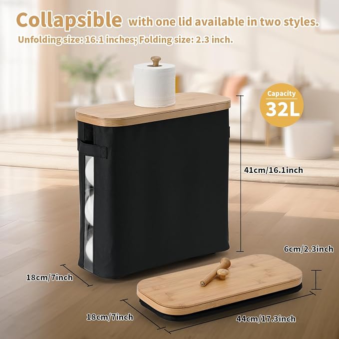 32L Bathroom Toilet Paper Storage Basket - Image 4