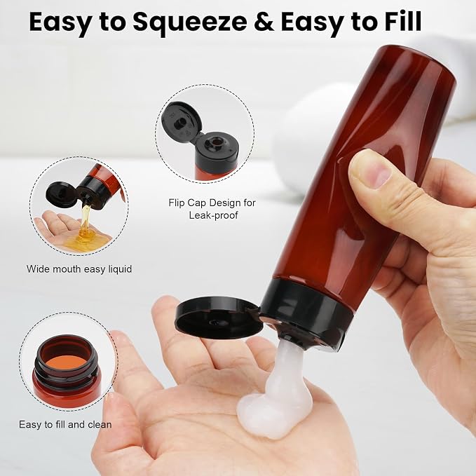 9 PCS 3.4oz Travel Bottles for Toiletries TSA Approved Travel Size Containers - Image 3