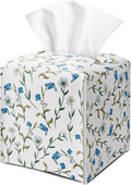 Dasiy and Blue Floral Tissue Box Cover Square by DOIUCRO
