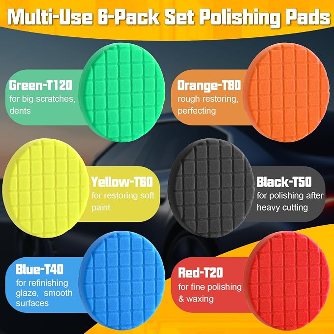 6 PCS Buffing Polishing Pad, 5.5 Inch Buffing Pads - Image 4