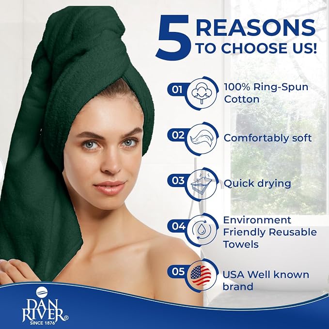 DAN RIVER 8 PC Decorative Luxury Bath Towels - Image 5