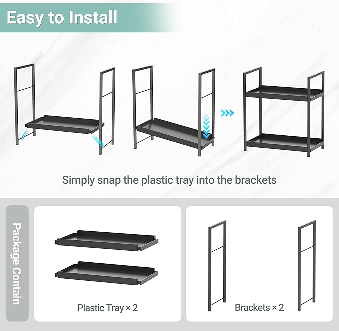Bathroom Organizer Countertop, 2 Tier Counter Storage Shelf - Image 4