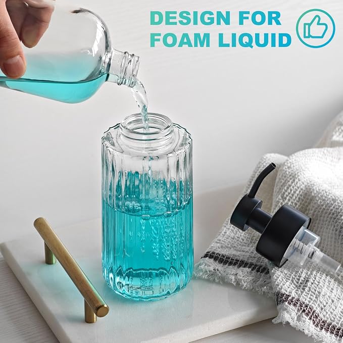 JASAI 16Oz Glass Foaming Soap Dispenser - Image 5
