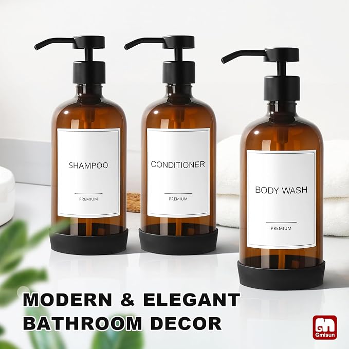 GMISUN Plastic Shampoo and Conditioner Dispenser - Image 4