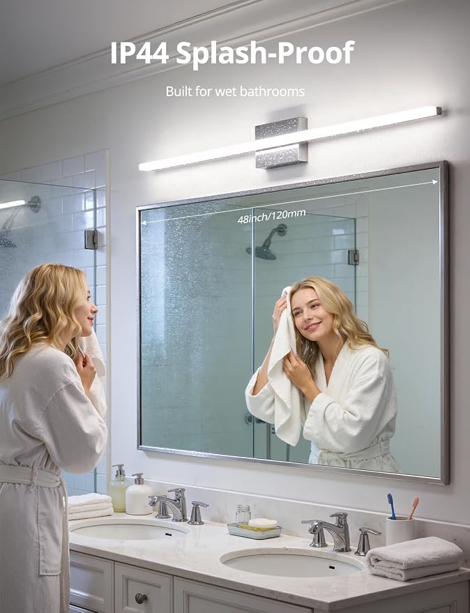 Combuh 48Inch Bathroom Vanity Light Fixtures Extra Long Lighting Bar Above - Image 5