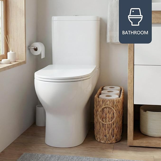 Toilet Paper Storage Basket, Water Hyacinth Toilet Paper Holder - Image 3