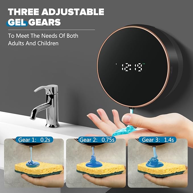 Automatic Soap Dispenser Liquid Bathroom: Wall Mount Rechargeable Touchless - Image 4