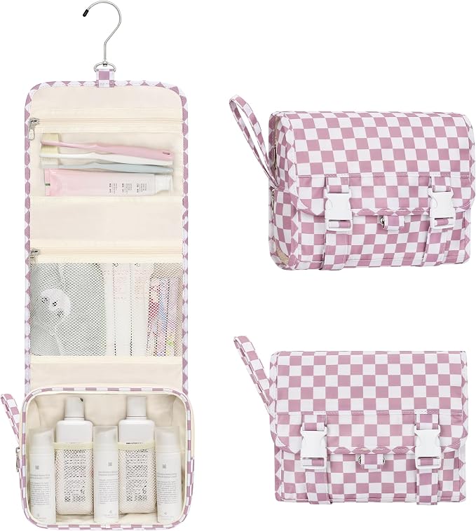 Small Hanging Toiletry Bag for Men and Women, Portable Hanging Organizer for by Relavel