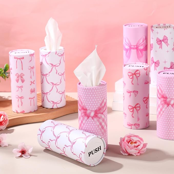 Outus 12 Pcs Bow Car Tissues Cylinder Holder - Image 4