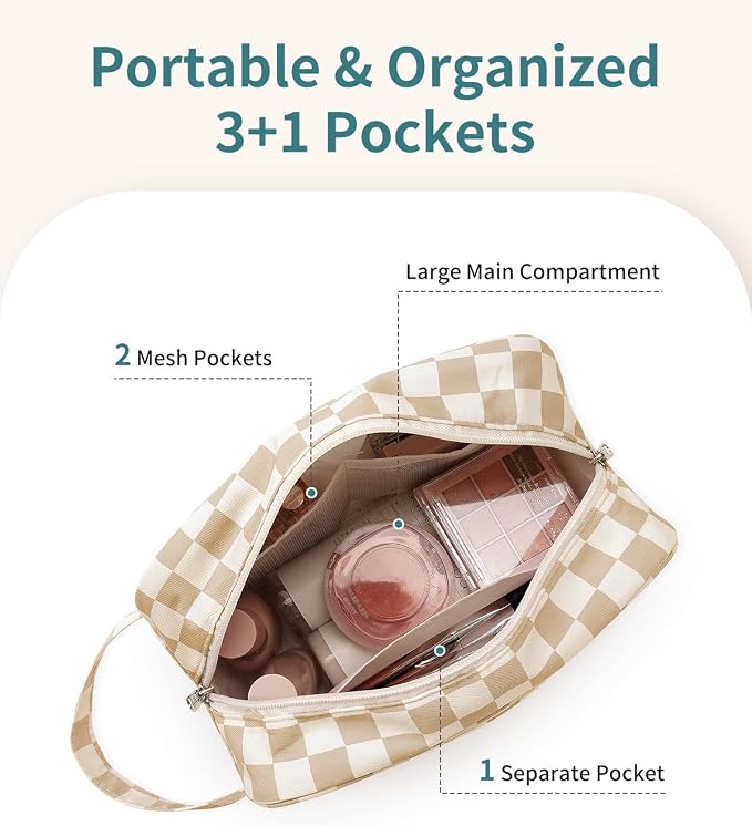 Narwey Travel Toiletry Bag for Women Traveling Dopp Kit Men Travel Bag for - Image 2