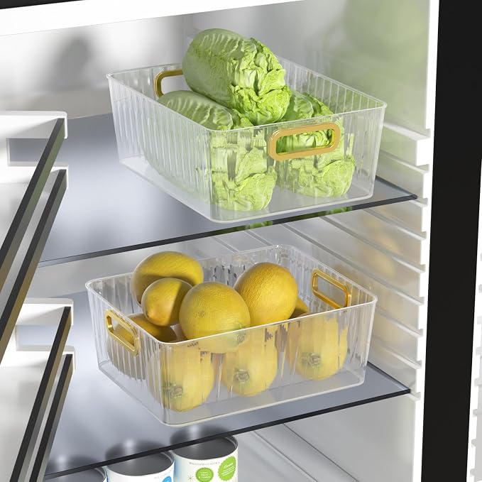 6 Packs Plastic Storage Organizer Bins - Image 6