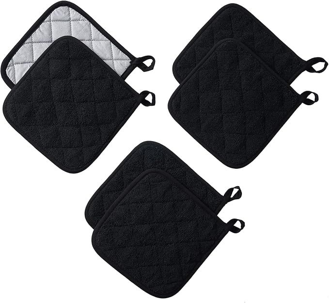 Kitchen Pot Holders Set Heat Resistant Pure Cotton Potholders Kit Trivets Large - Image 3