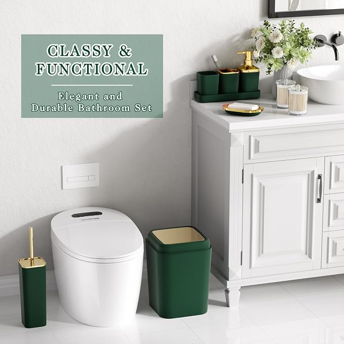 Bathroom Set - Dark Green Bathroom Sets - Image 3
