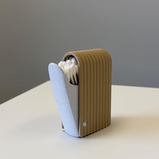Push-Open Cotton Swab Holder & Dispenser – Modern Cotton Swab Organizer - Image 4
