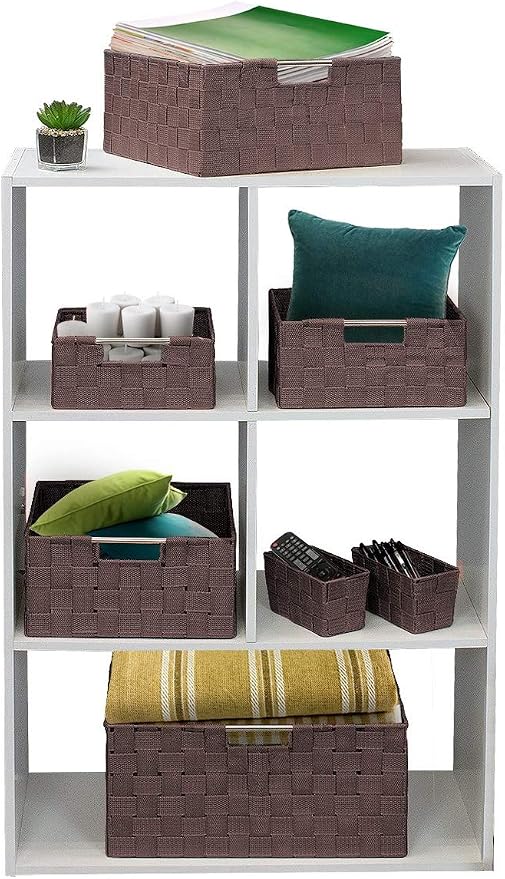 Sorbus Storage Baskets for Organizing, Mesh Hand-Woven Design, Linen Closet - Image 8