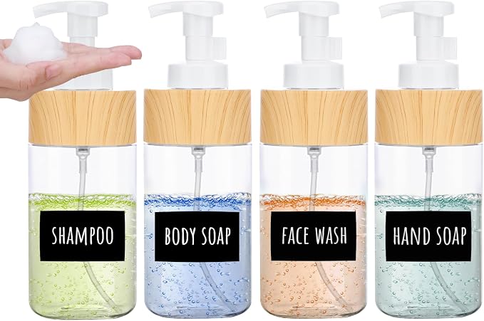 Segbeauty Foaming Hand Soap Dispenser Set, 4 Packs 16.9oz Farmhouse Decor by Segbeauty