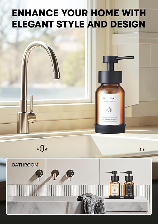 Foaming Soap Dispenser Set, Glass Foam Soap Dispenser - Image 5