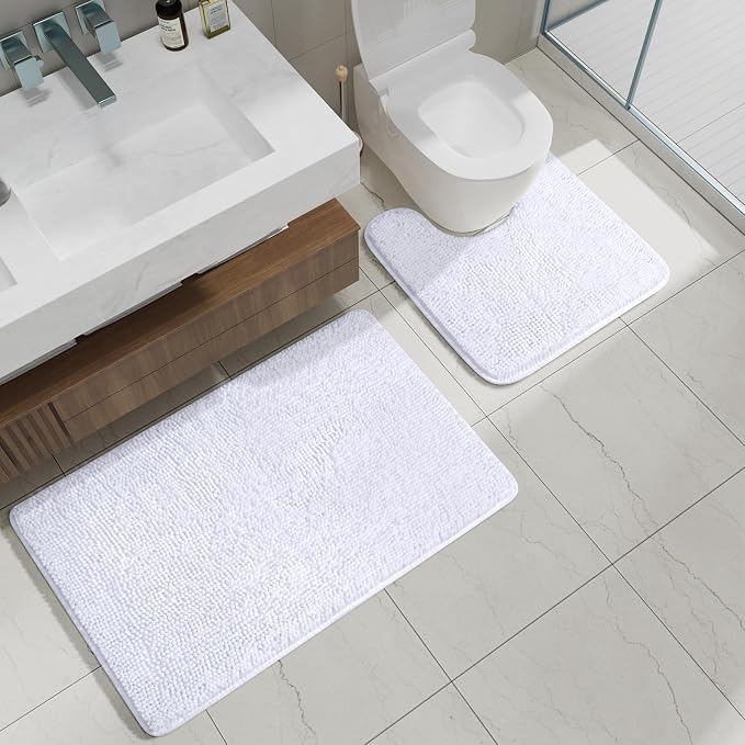 AROGAN Bathroom Rug Sets 2 Piece, Machine Washable Bath Rug, Absorbent and Dry - Image 8