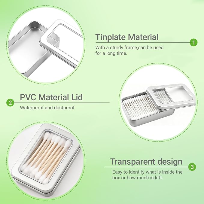 2-Pack Cotton Ball Holder for Travel & Bathroom - Image 3