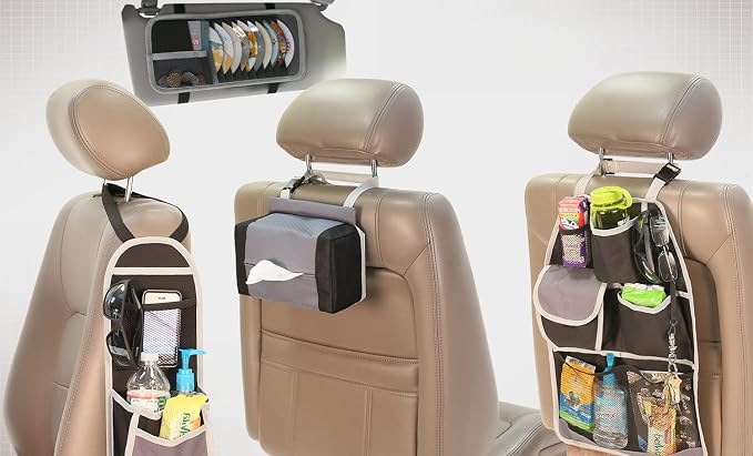 FH Group E-Z Travel Napkin Tissue Dispenser Holder Fits Most Cars, and Vans Gray - Image 8