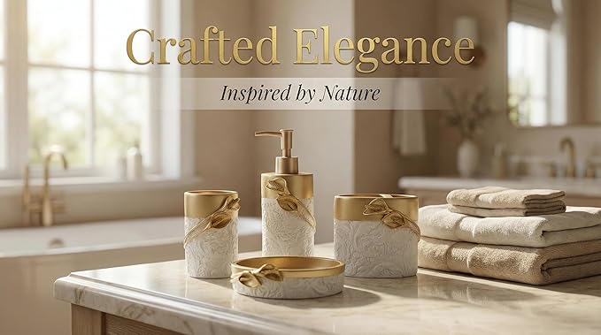 Hymmah Bathroom Accessories Set, Farmhouse Bathroom Decor, Contain Toothbrush - Image 4