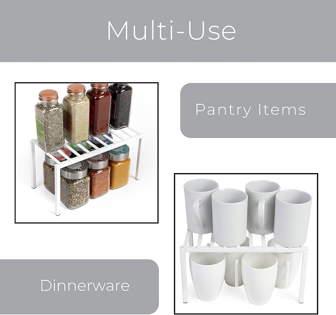 Smart Design Premium Cabinet Storage Shelf Rack - Image 4