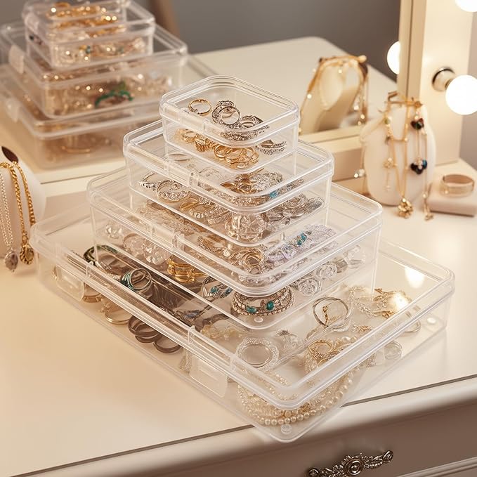 96 Pack Rectangular Clear Plastic Storage Containers Box - Image 2