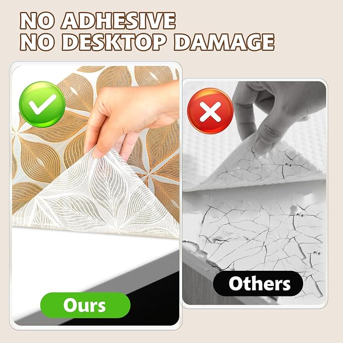 Drawer and Shelf Liner for Kitchen Cabinet, Non-Adhesive Waterproof Drawer - Image 6