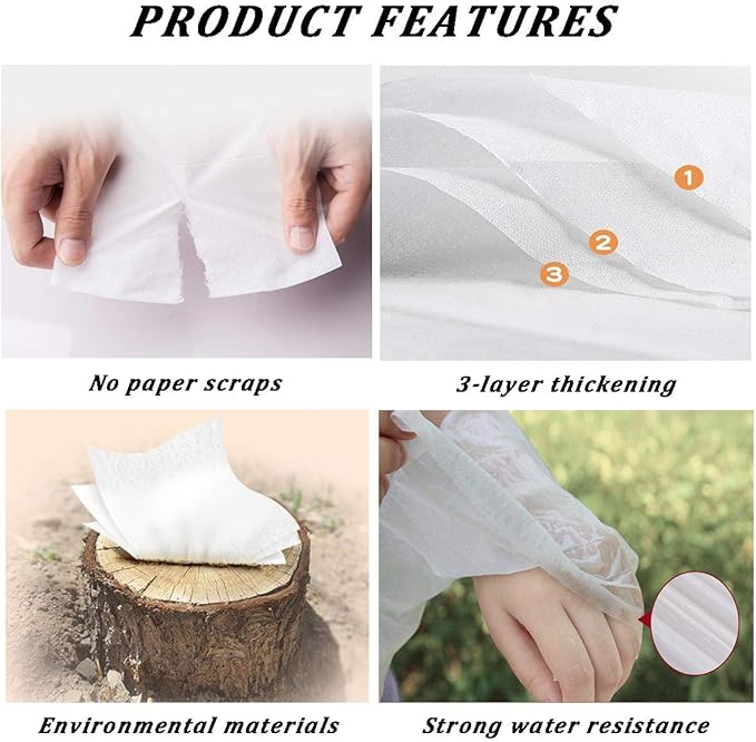 Carstuus Car Tissue Refill, Disposable Facial Tissues, Disposable Face Towel - Image 3