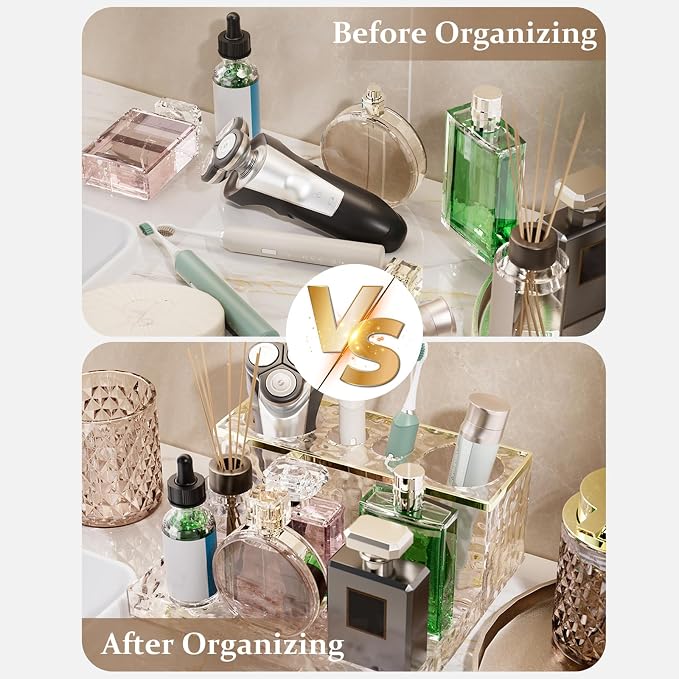 Glass Bathroom Accessories Set 5Pcs Crystal - Image 4