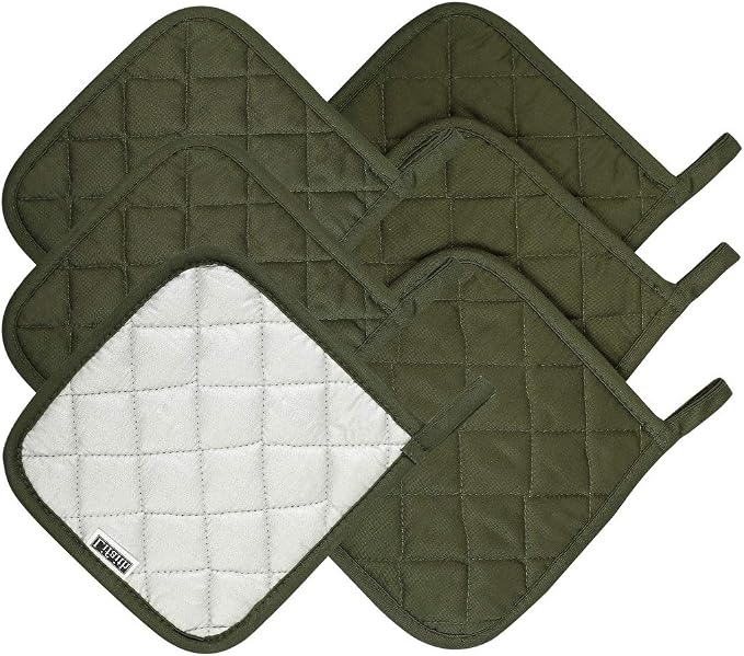 100% Cotton Potholders Kitchen Everyday Basic Terry Pot Holder Heat Resistant - Image 2