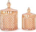 R FLORY 2 Pack Qtip Holder Glass Apothecary Jars by FLORY