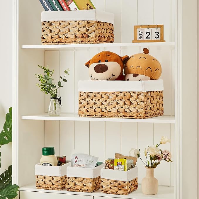 Vagusicc Wicker Storage Basket, 6 Pack Baskets - Image 4