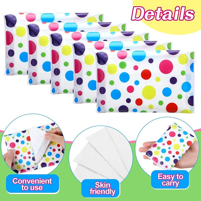 Geyee 50 Packs Tissue Travel Size Facial Paper Napkins Travel Packs Disposable - Image 3
