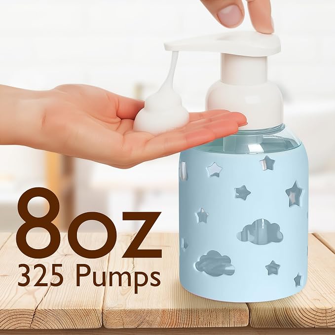 SoCal Suds & Company Foaming Hand Soap Dispenser Glass, Liquid Soap Pump - Image 6