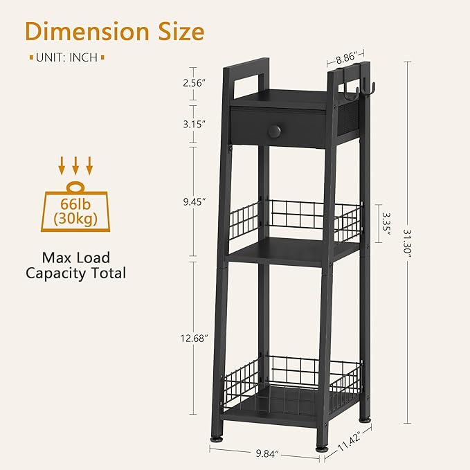 3-Tier Narrow Ladder Shelf - Image 2