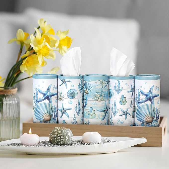 12 Pack Summer Ocean Car Tissue Cylinder Holder Bulk - Image 6