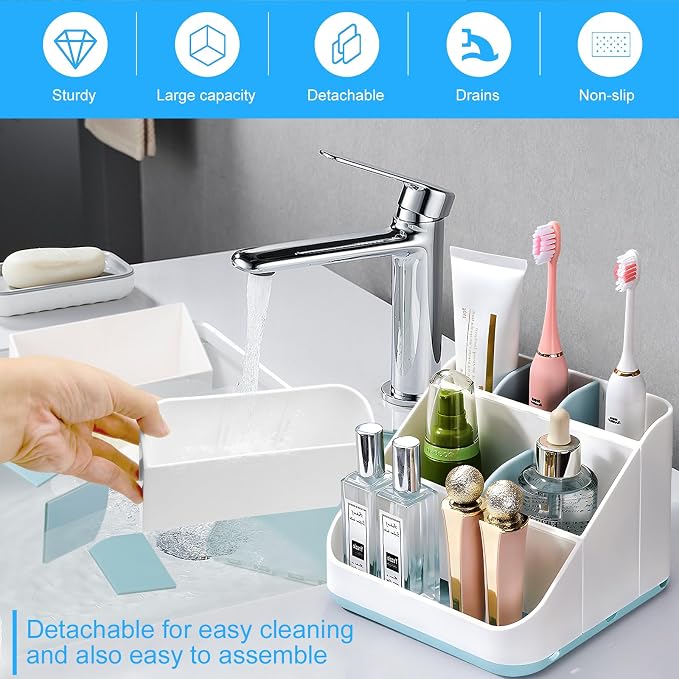 Toothbrush Holder for Bathroom, Detachable for Easy Cleaning Multi-Functional - Image 6