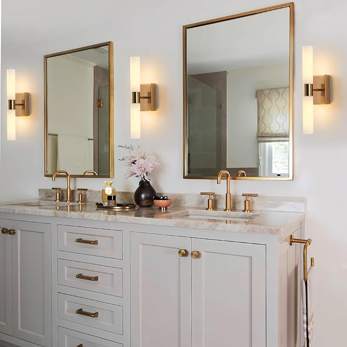 Modern Wall Sconces, Frosted Glass Shade, Indoor Wall Mounted Lights, Bathroom - Image 2