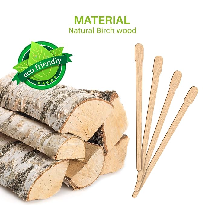 Mibly 500 Pcs Wooden Wax Sticks - Image 3