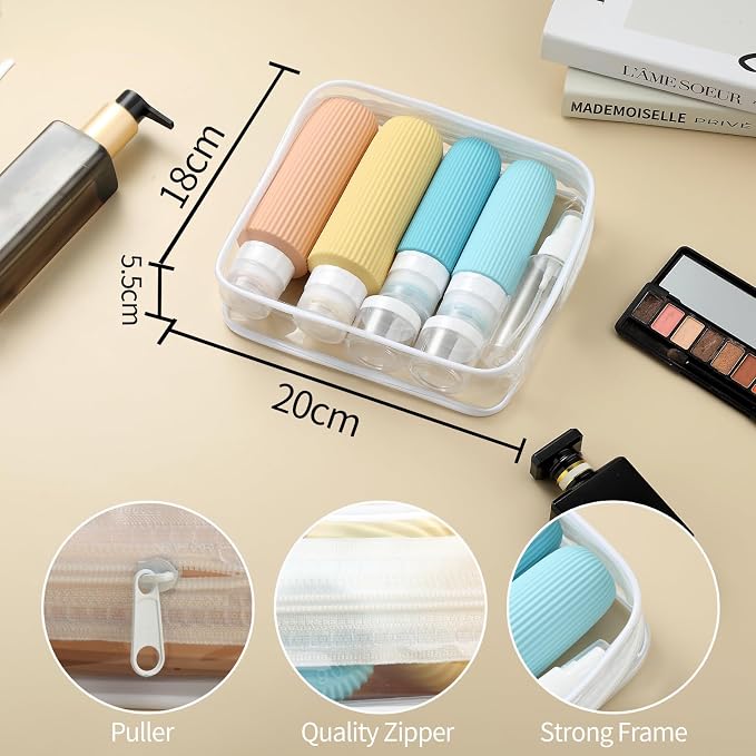 16 Pack Travel Bottles for Toiletries, Large 6oz Silicone Travel Containers - Image 5