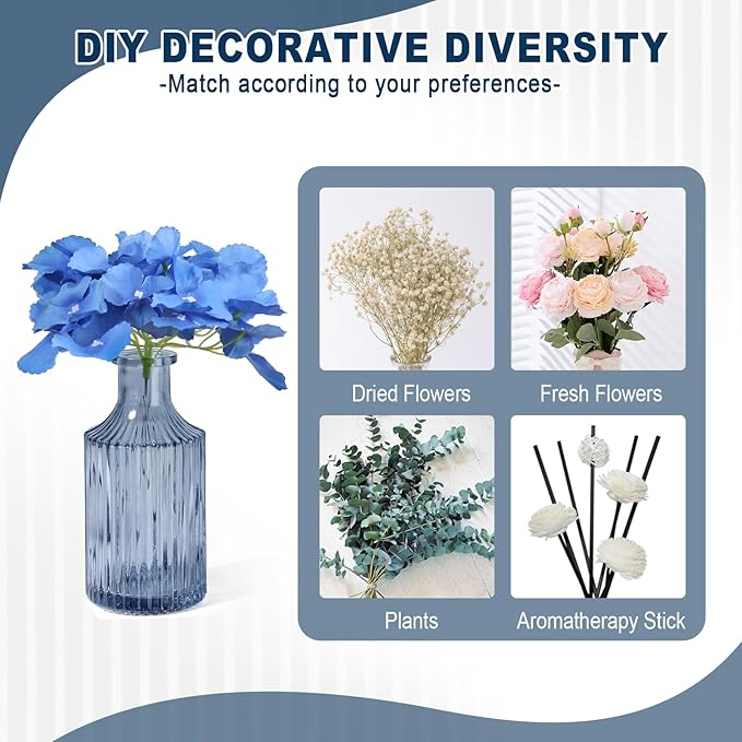 Blue Bathroom Accessories 5 Pcs, Glass Bathroom Accessory Set, Vintage Blue - Image 5