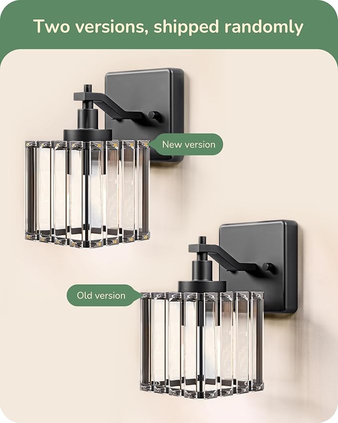 EDISHINE Hardwired Bathroom Light Fixtures, Modern Wall Sconces Set of Two - Image 5