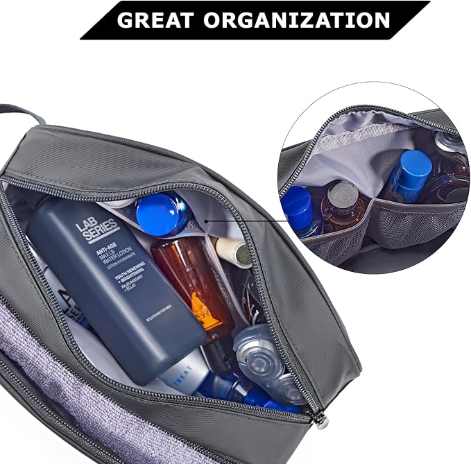 BAGSMART Toiletry Bag for Men, Travel Toiletry Organizer Dopp Kit - Image 2