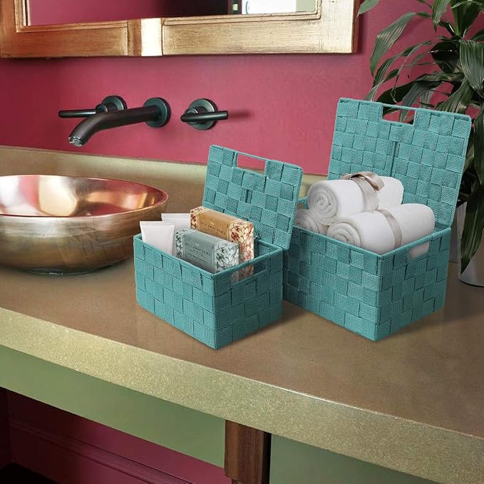 Sorbus Set of 3 Hand-Woven Storage Baskets - Image 4