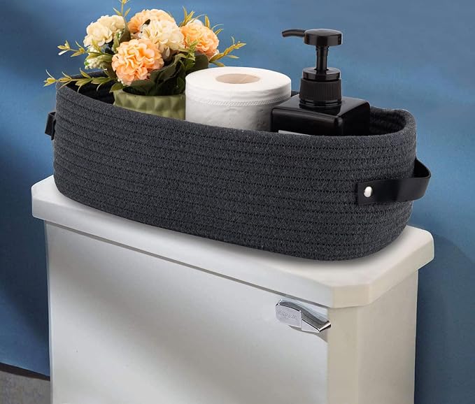 Cotton Rope Toilet Paper Holder Basket - Image 2